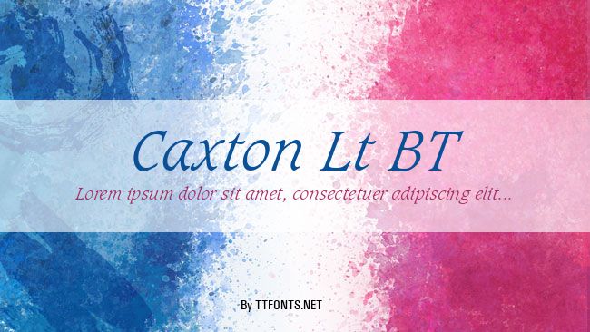 Caxton Lt BT example